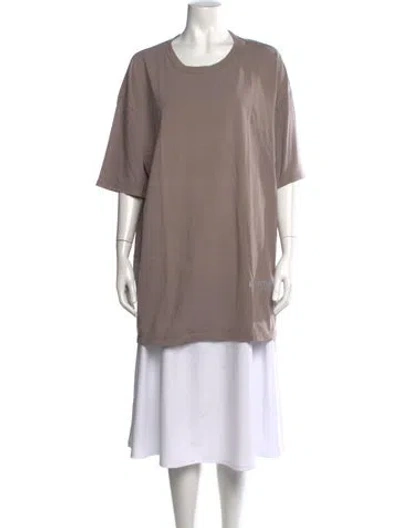 Pre-owned Essentials Crew Neck Short Sleeve T-shirt In Neutral