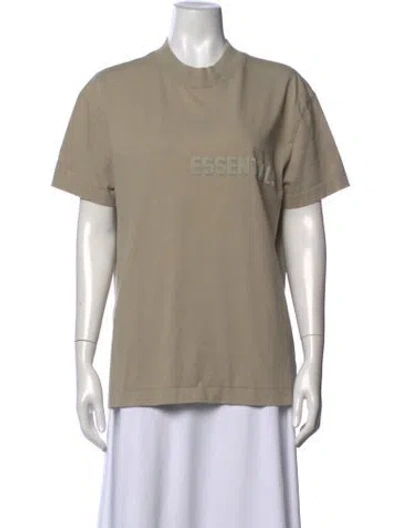 Pre-owned Essentials Crew Neck Short Sleeve T-shirt In Neutrals