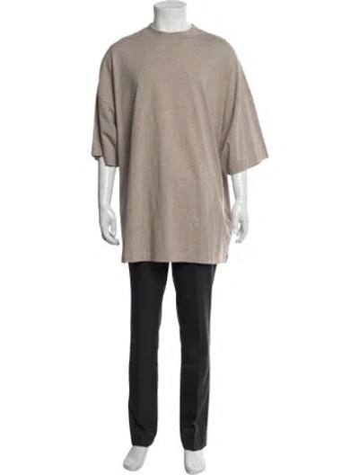 Pre-owned Essentials Crew Neck Short Sleeve T-shirt In Neutrals