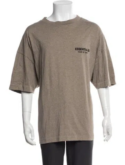 Pre-owned Essentials Crew Neck Short Sleeve T-shirt In Neutrals