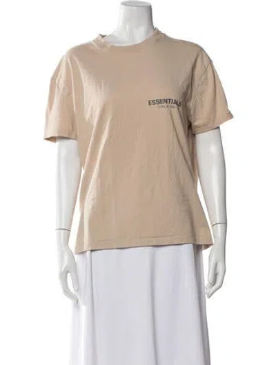 Pre-owned Essentials Crew Neck Short Sleeve T-shirt In Neutrals