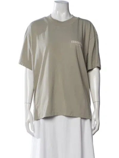 Pre-owned Essentials Crew Neck Short Sleeve T-shirt In Neutrals