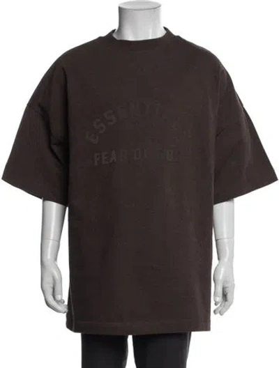 Pre-owned Essentials Crew Neck Short Sleeve T-shirt W/ Tags In Brown