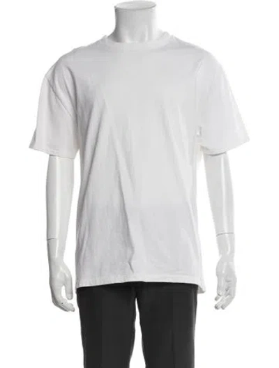 Pre-owned Essentials Crew Neck Short Sleeve T-shirt In White