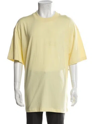 Pre-owned Essentials Crew Neck Short Sleeve T-shirt In Yellow