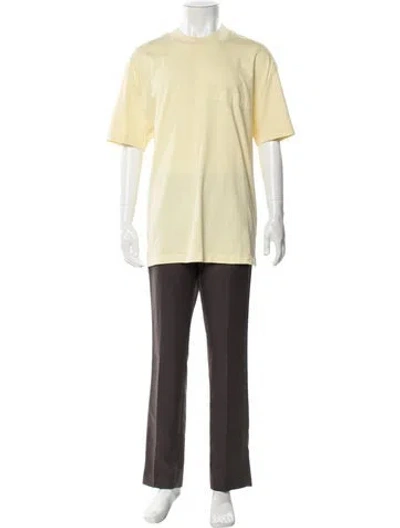 Pre-owned Essentials Crew Neck Short Sleeve T-shirt In Yellow