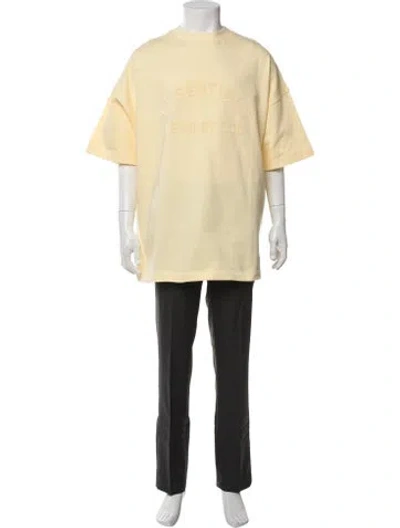 Pre-owned Essentials Crew Neck Short Sleeve T-shirt In Yellow