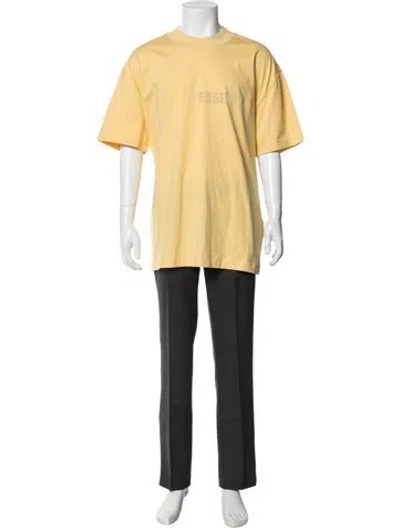 Pre-owned Essentials Crew Neck Short Sleeve T-shirt In Yellow