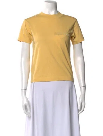 Pre-owned Essentials Crew Neck Short Sleeve T-shirt In Yellow