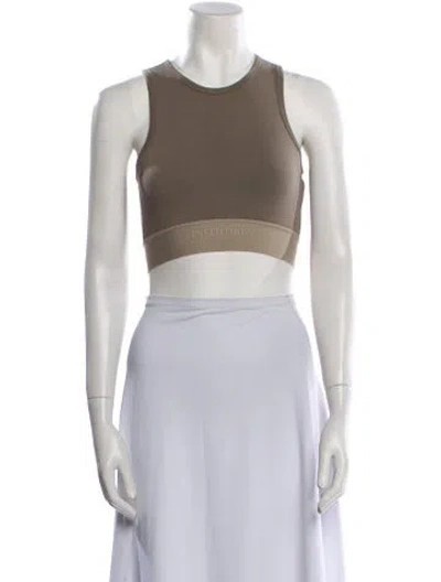 Pre-owned Essentials Crew Neck Sleeveless Crop Top In Neutral