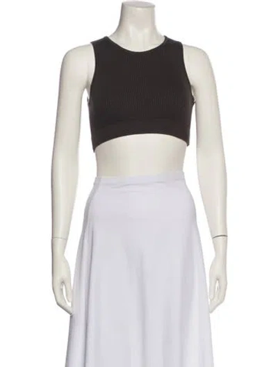 Pre-owned Essentials Crew Neck Sleeveless Crop Top W/ Tags In Neutral