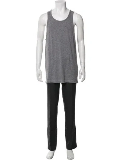 Pre-owned Essentials Crew Neck Sleeveless Tank In Grey