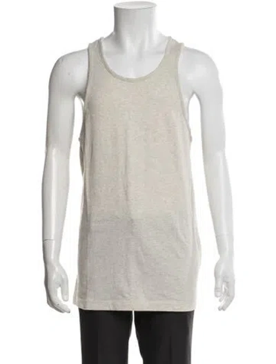 Pre-owned Essentials Crew Neck Sleeveless Tank In Neutrals