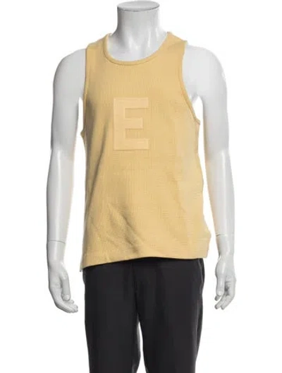 Pre-owned Essentials Crew Neck Sleeveless Tank In Yellow