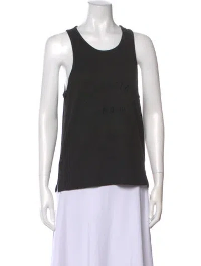 Pre-owned Essentials Crew Neck Sleeveless Top In Black