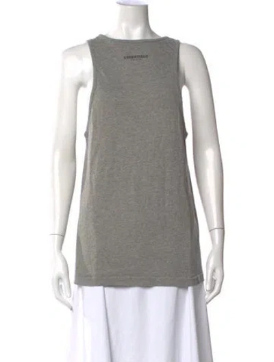 Pre-owned Essentials Crew Neck Sleeveless Top In Grey