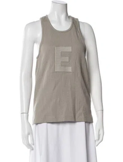 Pre-owned Essentials Crew Neck Sleeveless Top In Grey