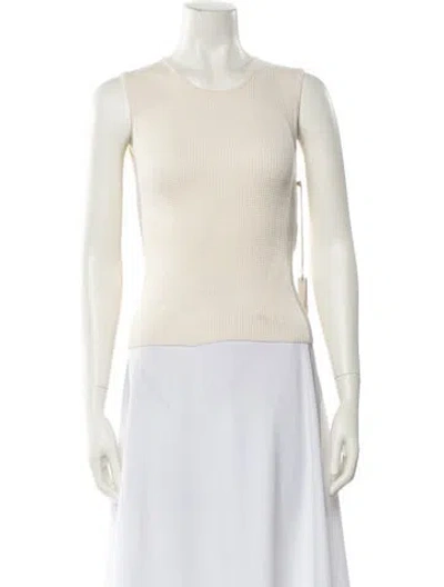 Pre-owned Essentials Crew Neck Sleeveless Top In Neutral