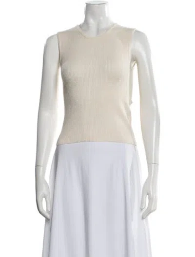 Pre-owned Essentials Crew Neck Sleeveless Top In Neutral
