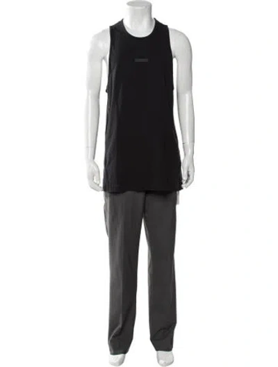 Pre-owned Essentials Crew Neck Sleeveless T-shirt In Black