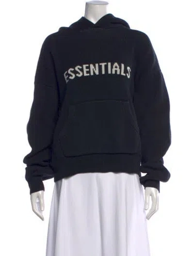 Pre-owned Essentials Crew Neck Sweater In Black