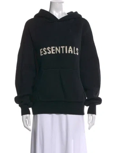 Pre-owned Essentials Crew Neck Sweater In Black
