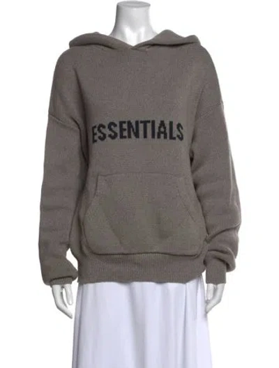 Pre-owned Essentials Crew Neck Sweater In Gray