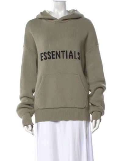Pre-owned Essentials Crew Neck Sweater In Green