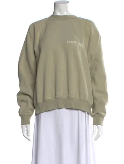 Pre-owned Essentials Crew Neck Sweater In Green