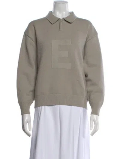 Pre-owned Essentials Crew Neck Sweater In Neutral