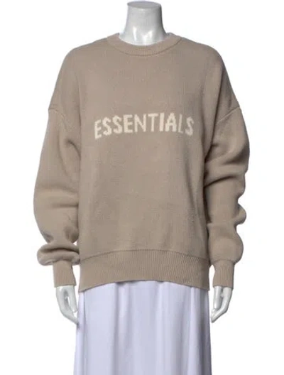 Pre-owned Essentials Crew Neck Sweater In Neutral