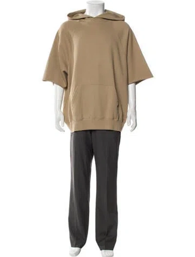 Pre-owned Essentials Crew Neck Three-quarter Sleeve Hoodie In Neutral