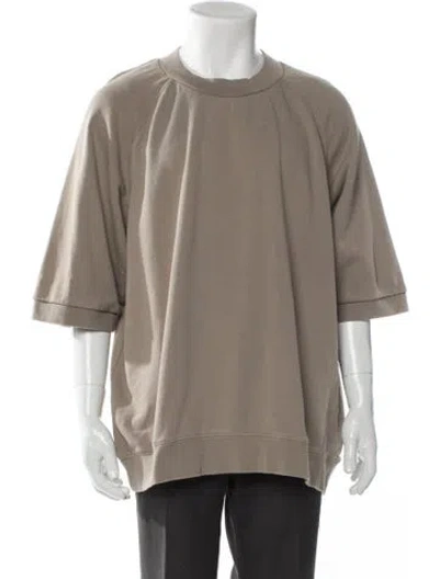 Pre-owned Essentials Crew Neck Three-quarter Sleeve Sweatshirt In Neutrals