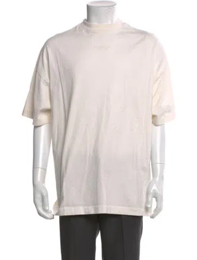 Pre-owned Essentials Crew Neck Three-quarter Sleeve T-shirt In Neutral