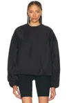 Essentials Black Classic Crewneck Sweatshirt In Black