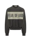 Essentials Cropped Relaxed Panelled Sweatshirt In Gray