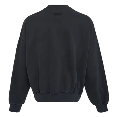 Essentials Cropped Relaxed Sweatshirt In Black