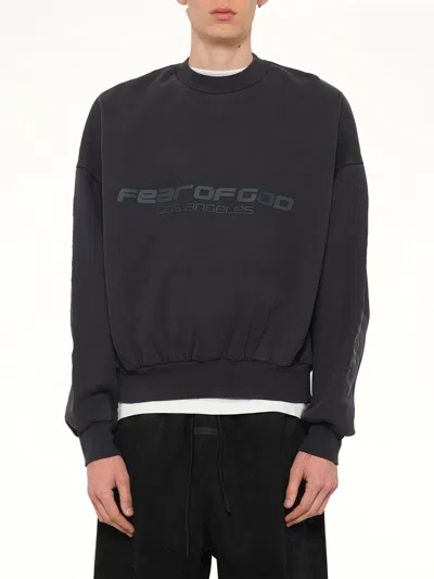 Essentials Cropped Relaxed Sweatshirt In Black