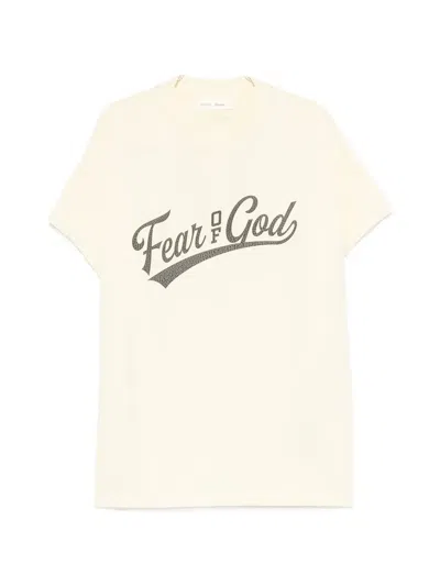 Essentials Cut Off 90s Logo-print Cap-sleeve T-shirt In White