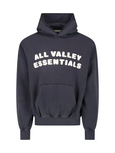 Essentials Dark Grey Cotton 90s Kangaroo Pocket Hoodie In Gray