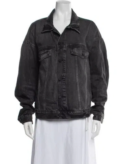 Pre-owned Essentials Denim Jacket In Black