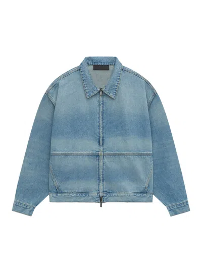Essentials Denim Trucker Jacket In Vintage Blue