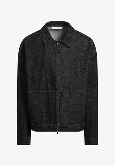 ESSENTIALS DENIM ZIP SHIRT JACKET