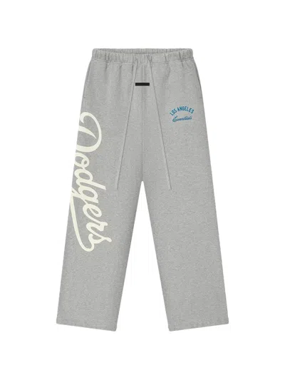 Essentials Dodgers Logo-print Track Pants In Gray