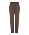 Essentials Drawstring Athletic Pants In Brown