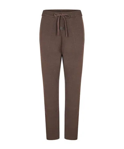 Essentials Drawstring Athletic Pants In Brown