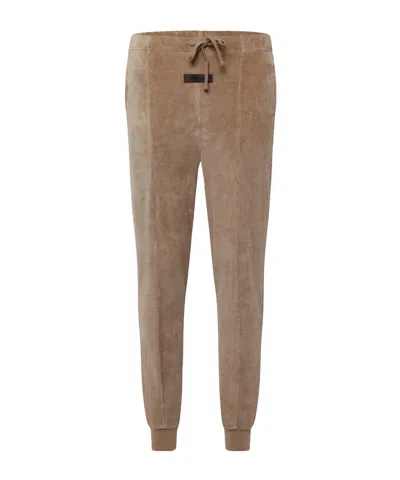 Essentials Drawstring Athletic Pants In Brown