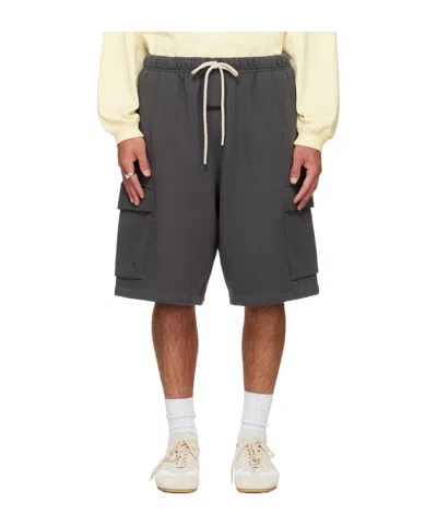 Essentials Drawstring Cargo Shorts In Black