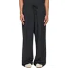 Essentials Drawstring Casual Pants In Black