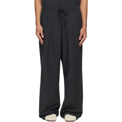 Essentials Drawstring Casual Pants In Black